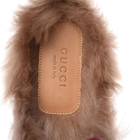 gucci women slippers|gucci slides with fur women.